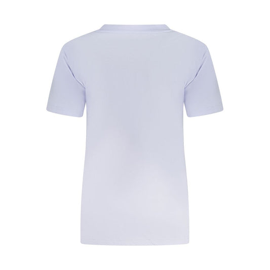 Converse Purple Cotton Women T-Shirt CO-38359-XS
