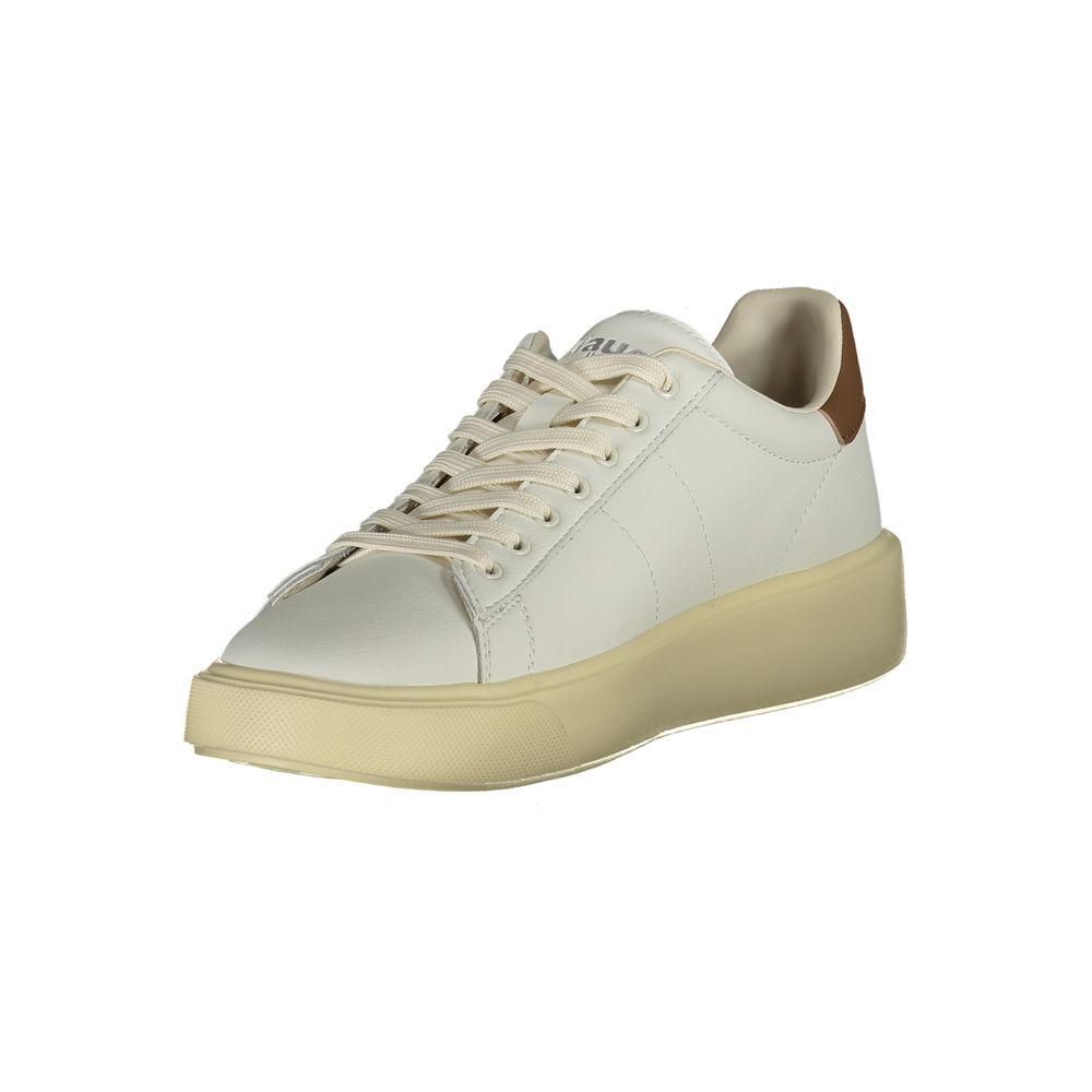 Blauer White Polyurethane Men Sneaker