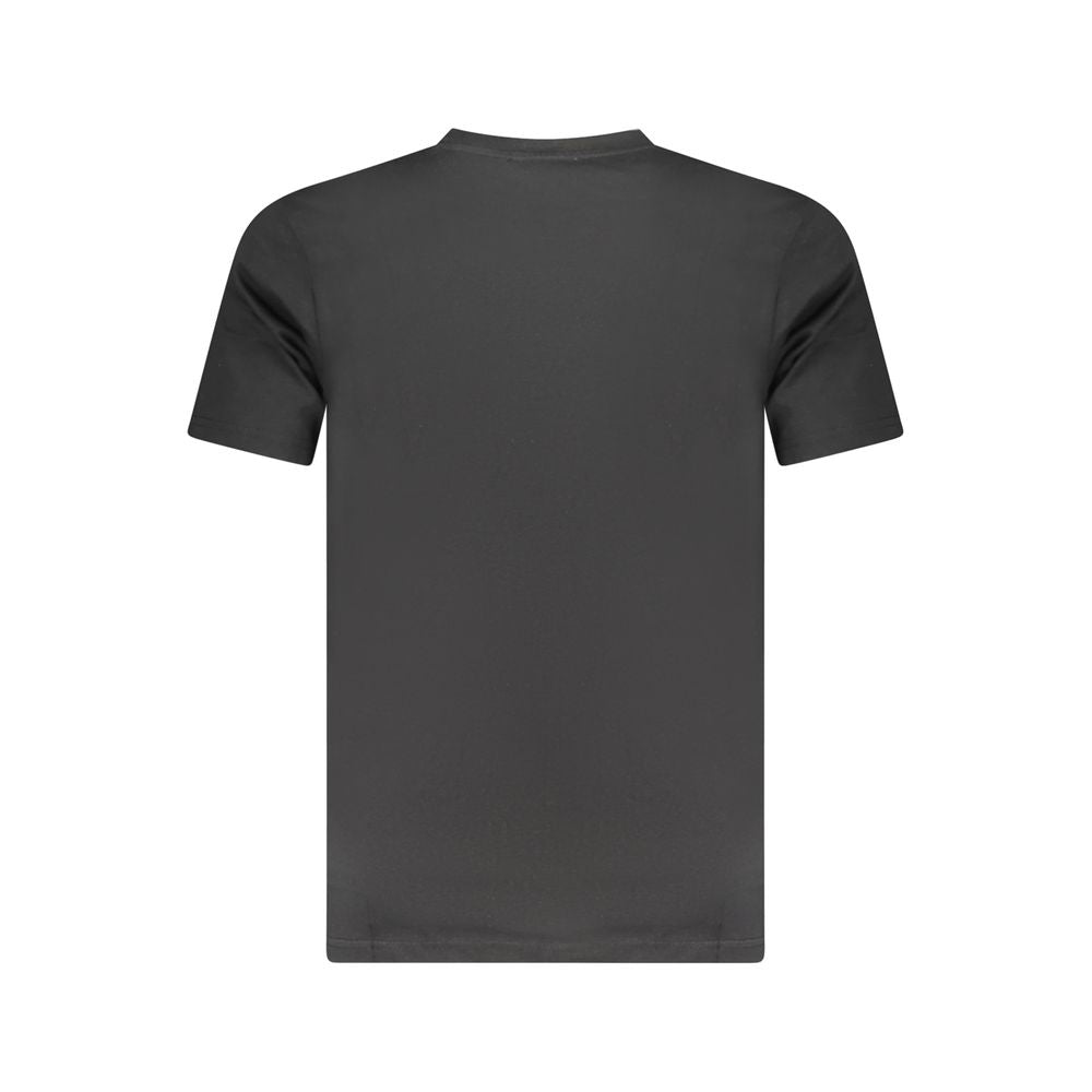 Cavalli Class Black Cotton Men T-Shirt back view, premium crew neck design with signature flair, short sleeves perfect for stylish comfort.