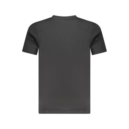 Cavalli Class Black Cotton Men T-Shirt back view, premium crew neck design with signature flair, short sleeves perfect for stylish comfort.