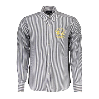 La Martina Blue Cotton Shirt