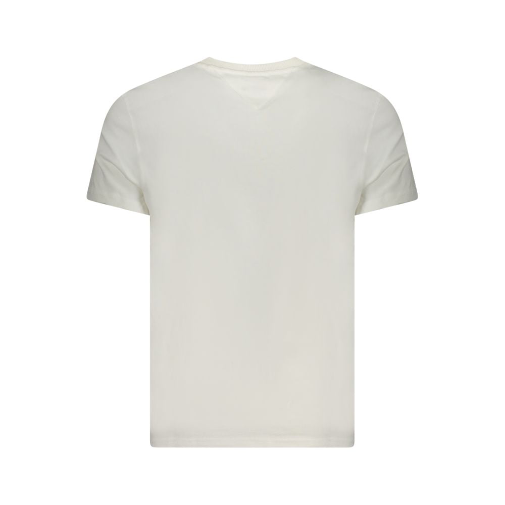 Tommy Hilfiger White Cotton Men T-Shirt