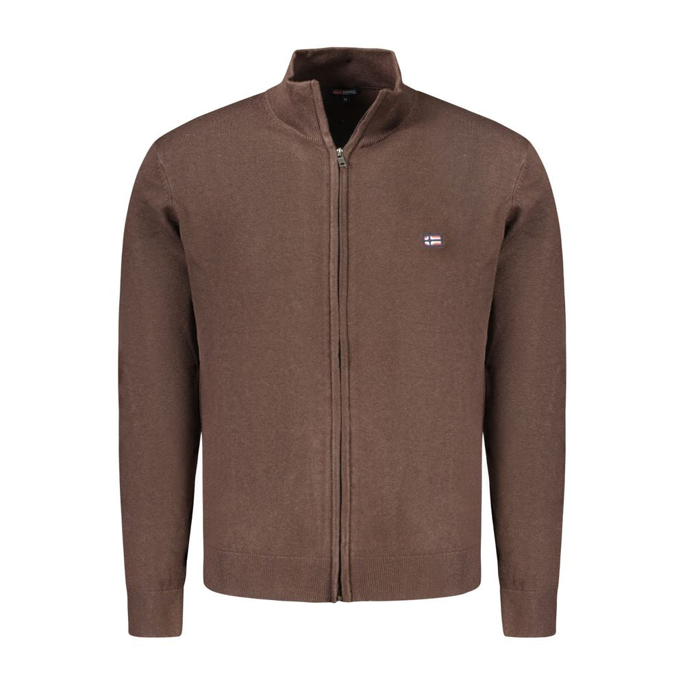 Norway 1963 Brown Polyamide Men Cardigan NO-33188-M
