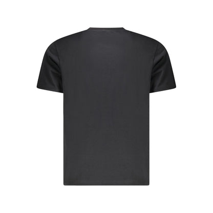 North Sails Black Cotton Men T-Shirt back view showing classic design and soft cotton fabric.