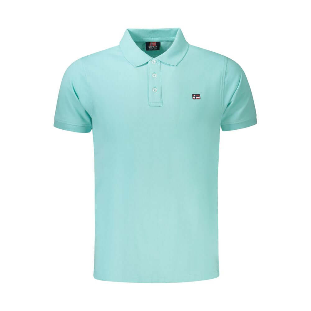 Norway 1963 Light Blue Cotton Men Polo Shirt NO-35499-S