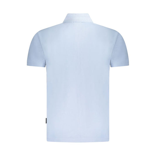 Napapijri Light Blue Cotton Men Polo Shirt NA-35712-S