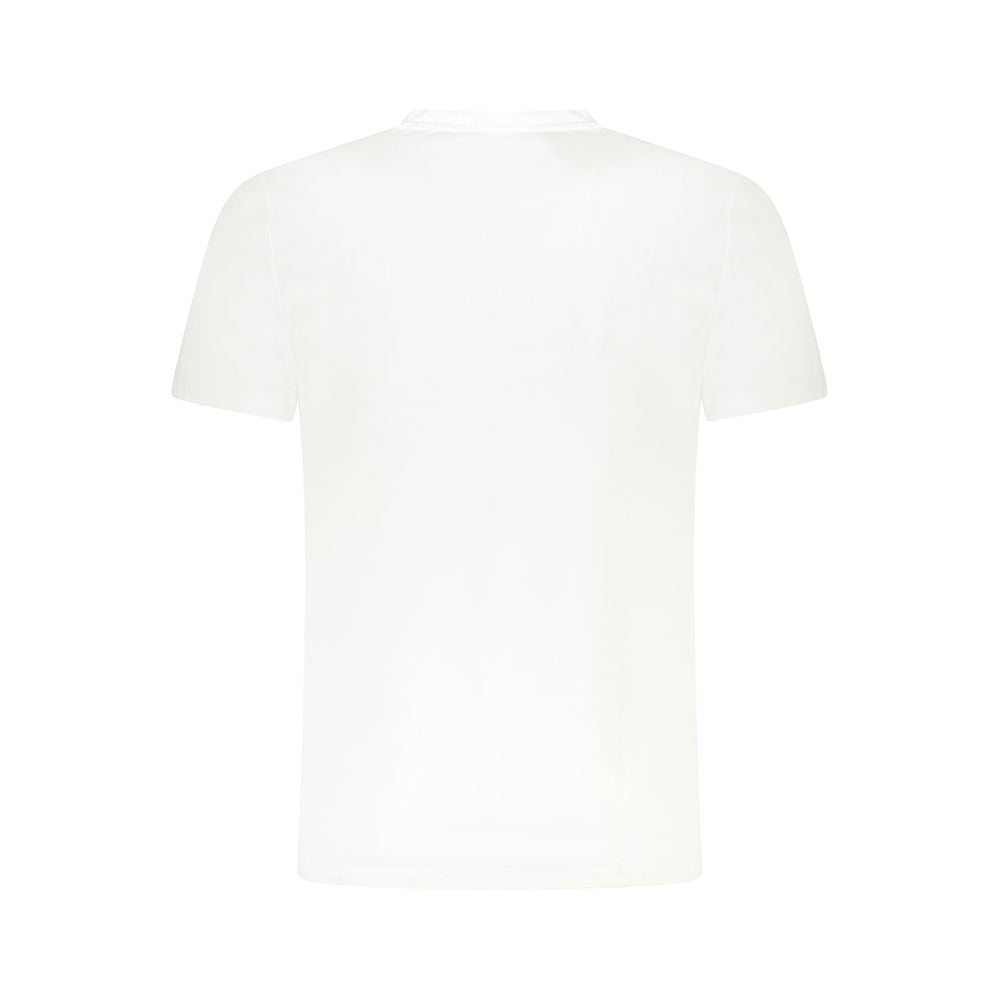 Back view of Cavalli Class White Cotton Men T-Shirt.