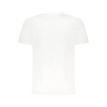 Back view of Cavalli Class White Cotton Men T-Shirt.