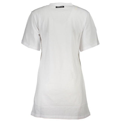 Back view of Cavalli Class White Cotton Women T-Shirt