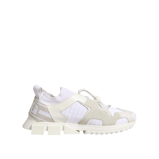 Dolce & Gabbana White Mesh Sorrento Trekking Sneakers Shoes