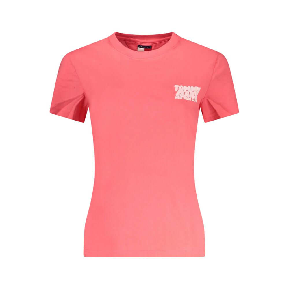 Tommy Hilfiger Pink Cotton Women T-Shirt TO-38424-XS