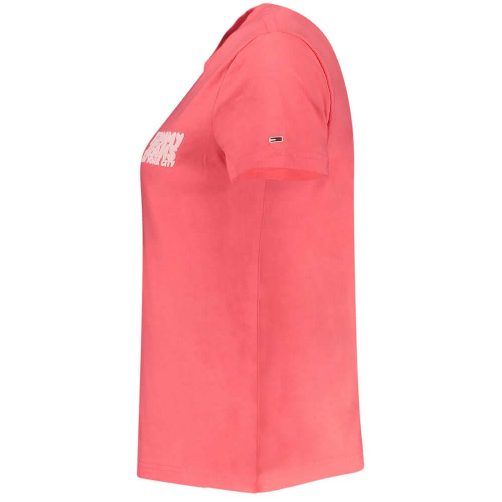 Tommy Hilfiger Pink Cotton Women T-Shirt TO-38424-XS