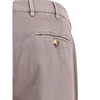 Brunello Cucinelli Gray Cotton Casual Pants