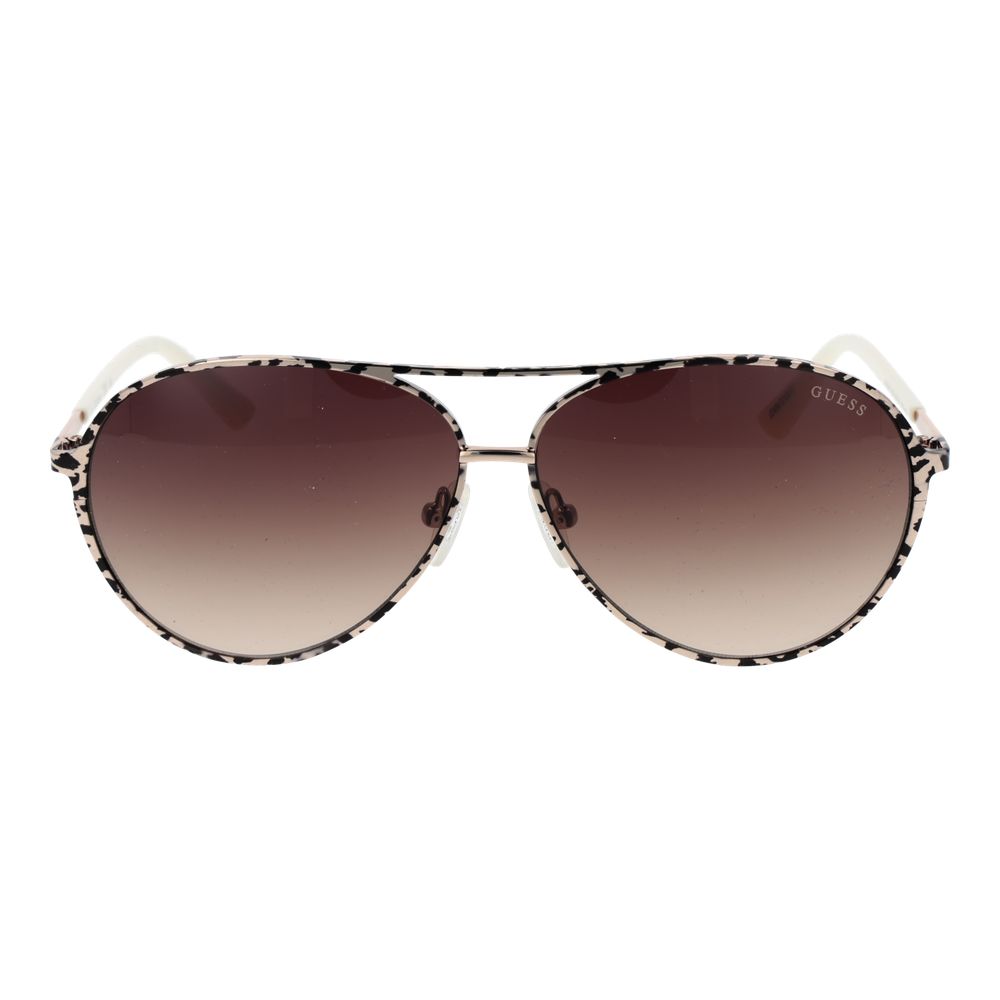 Guess Cream Metal Sunglasses