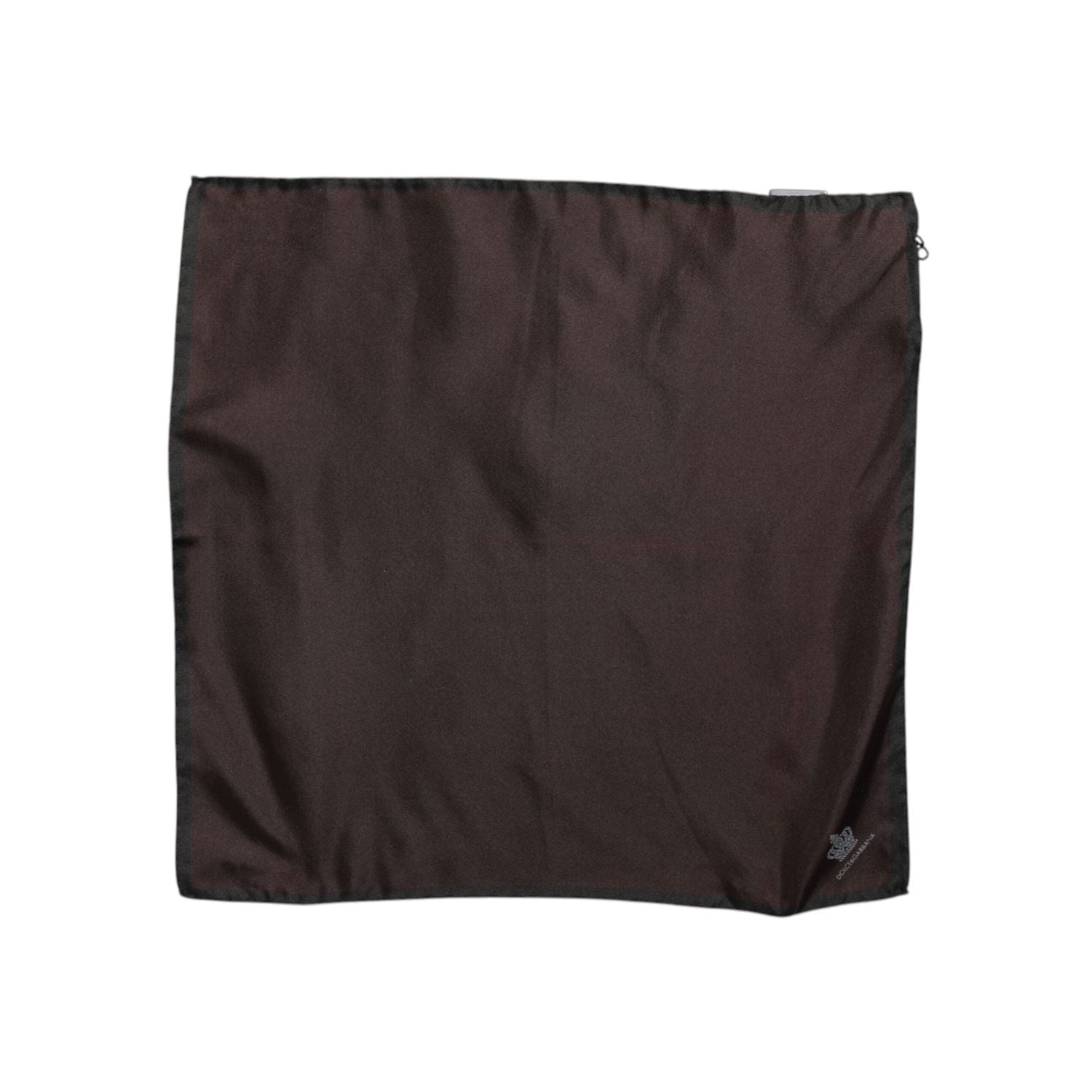 Dolce & Gabbana Brown DG Crown Silk Square Men Foulard Scarf