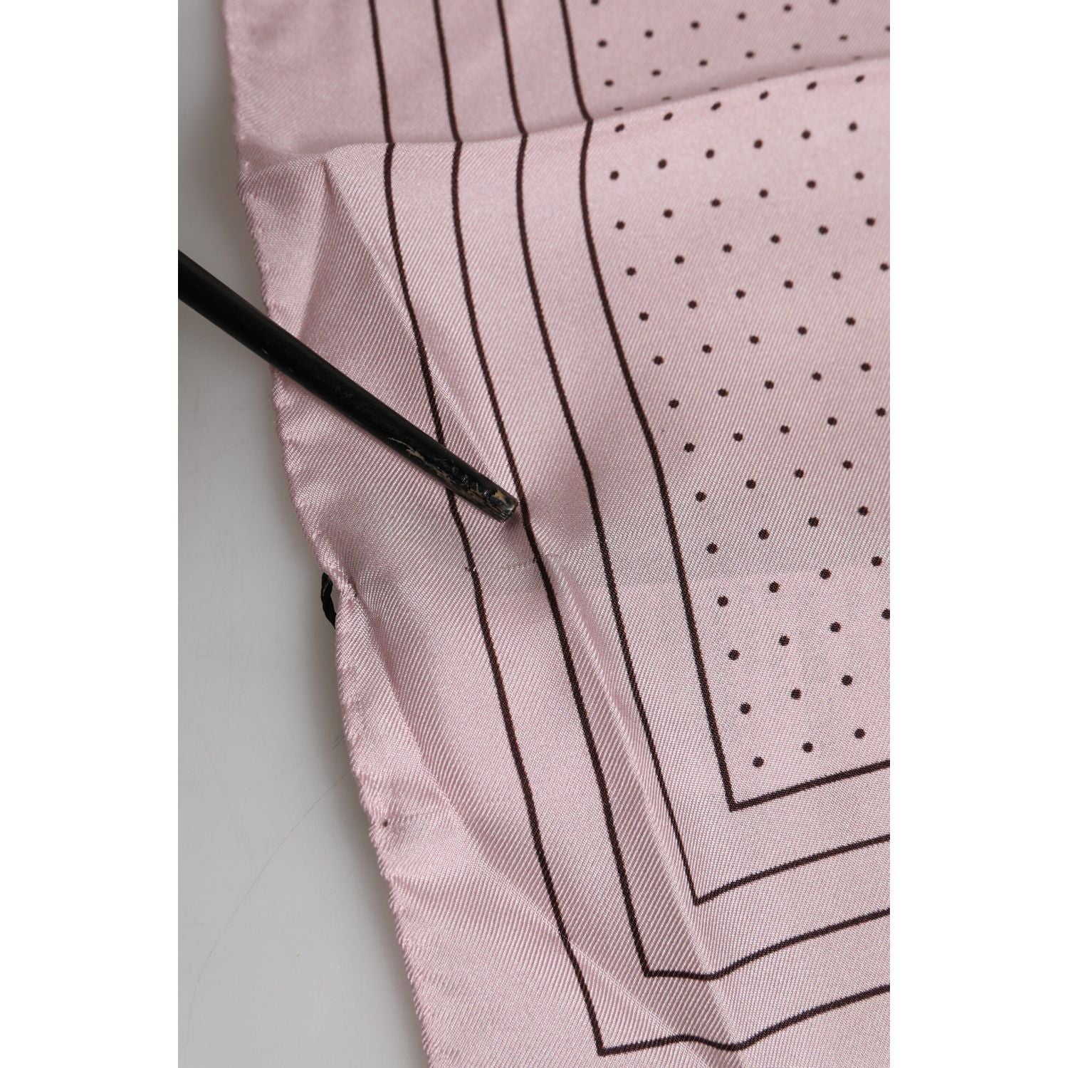 Dolce & Gabbana Beige Dotted Silk Square Men Foulard Scarf