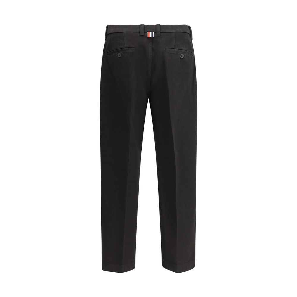 Thom Browne Black Cotton Dress Pants