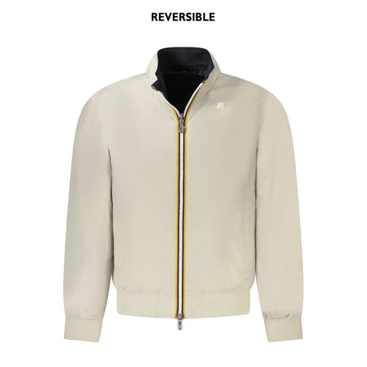 K-WAY Beige Nylon Men Jacket KW-38791-XXL