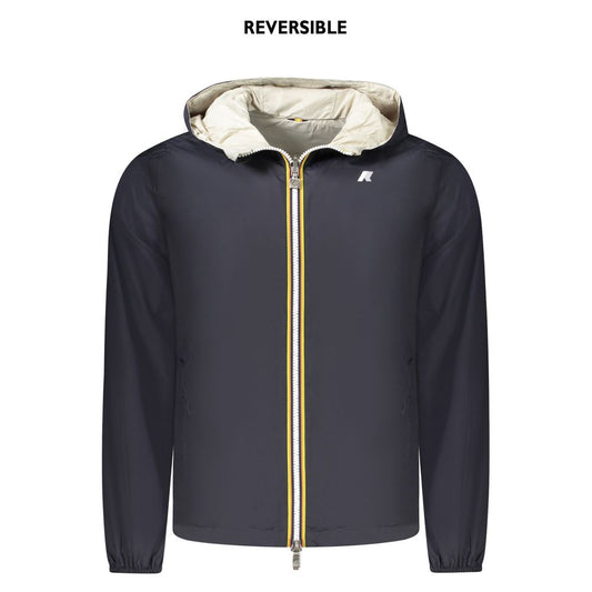 K-WAY Blue Recycled Nylon Men Jacket KW-38798-L