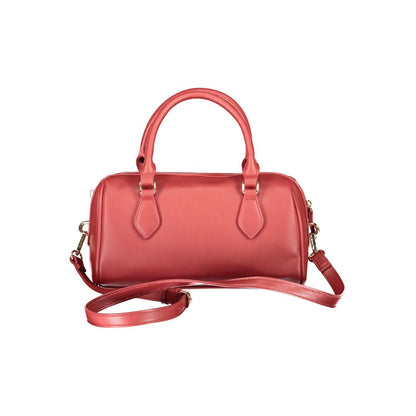 Mario Valentino Red Polyethylene Handbag with handles and shoulder strap