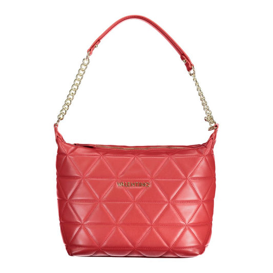 Mario Valentino Red Polyethylene Handbag with chain shoulder handle and zip closure