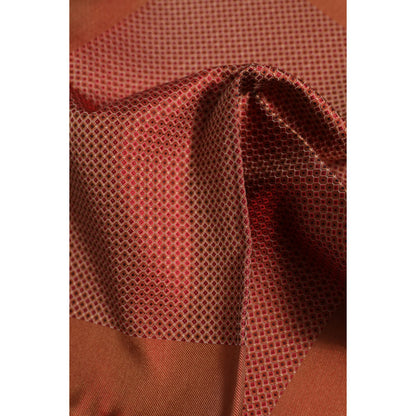 Dolce & Gabbana Orange Silk Square Men Foulard Scarf