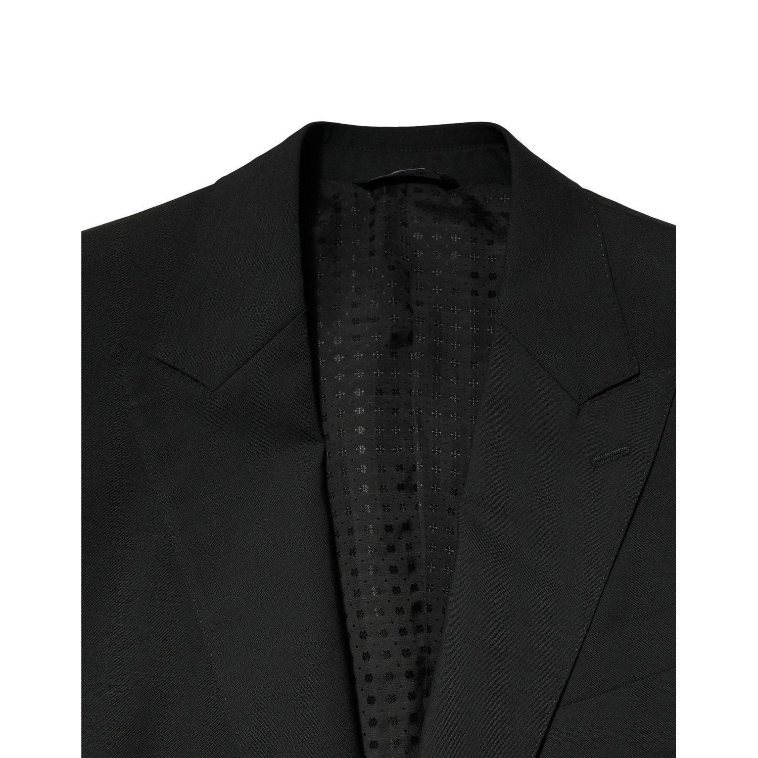 Dolce & Gabbana Black Wool 2 Piece Single Breasted Suit