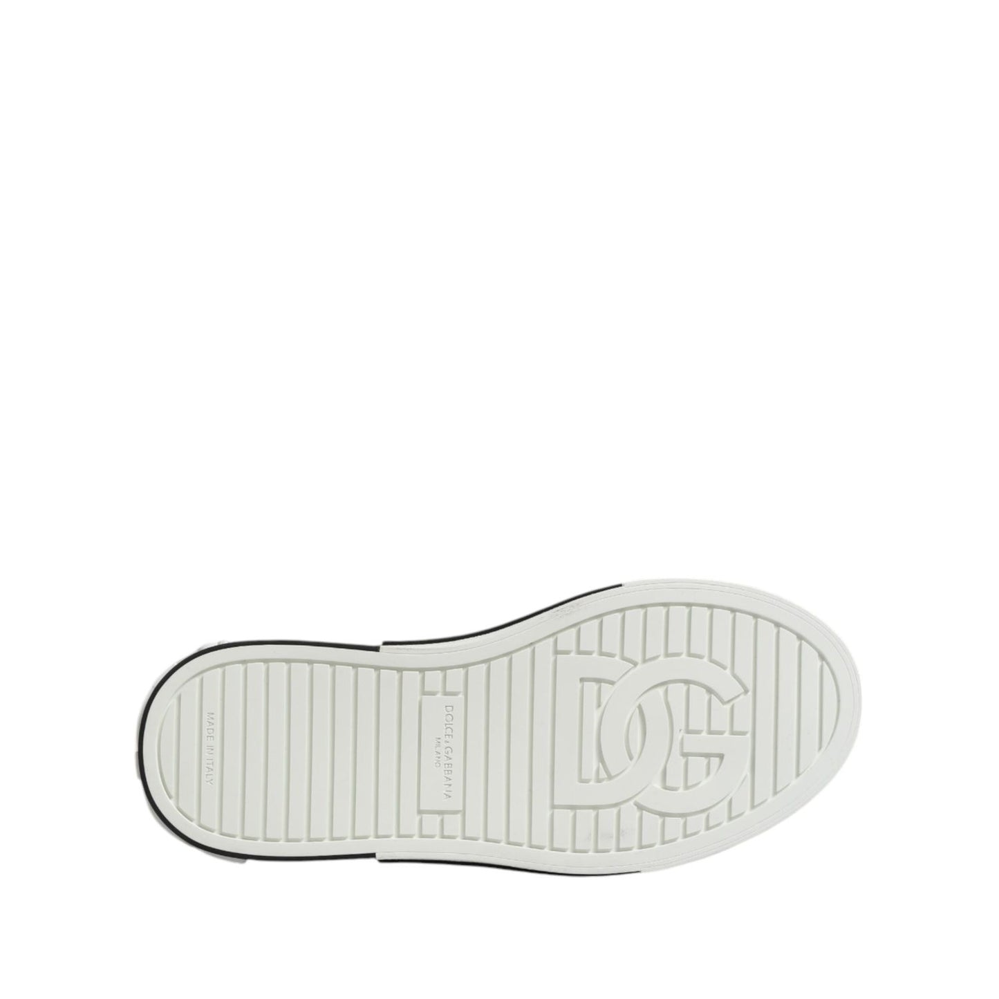 Dolce & Gabbana White Dotted Leather Slip On Men Sneakers Shoes