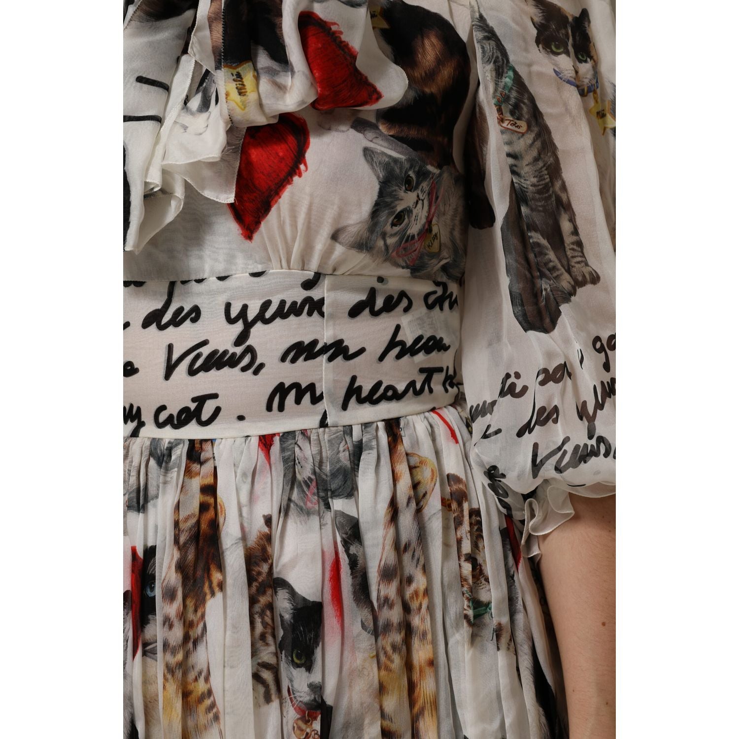 Dolce & Gabbana Multicolor Animal Print Silk Ascot Maxi Dress