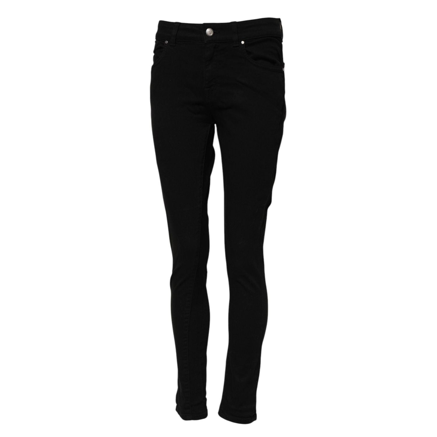Dolce & Gabbana Black Cotton Skinny Mid Waisted Denim Jeans