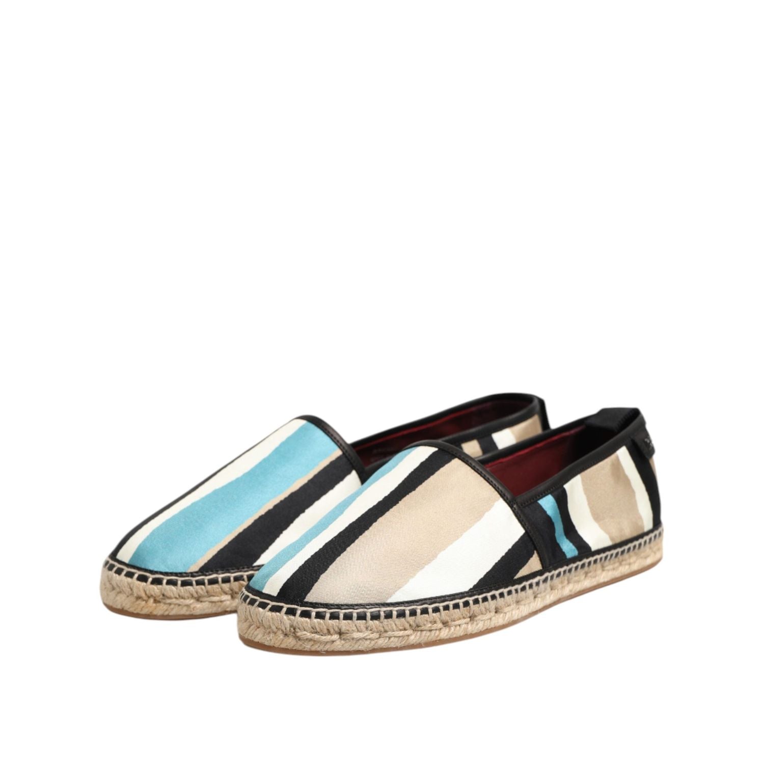 Dolce & Gabbana Multicolor Stripes Canvas Flat Espadrille Shoes