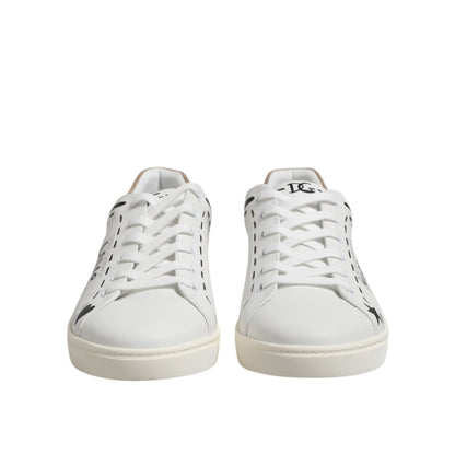 Dolce & Gabbana White Leather MILANO Low Top Sneakers Shoes