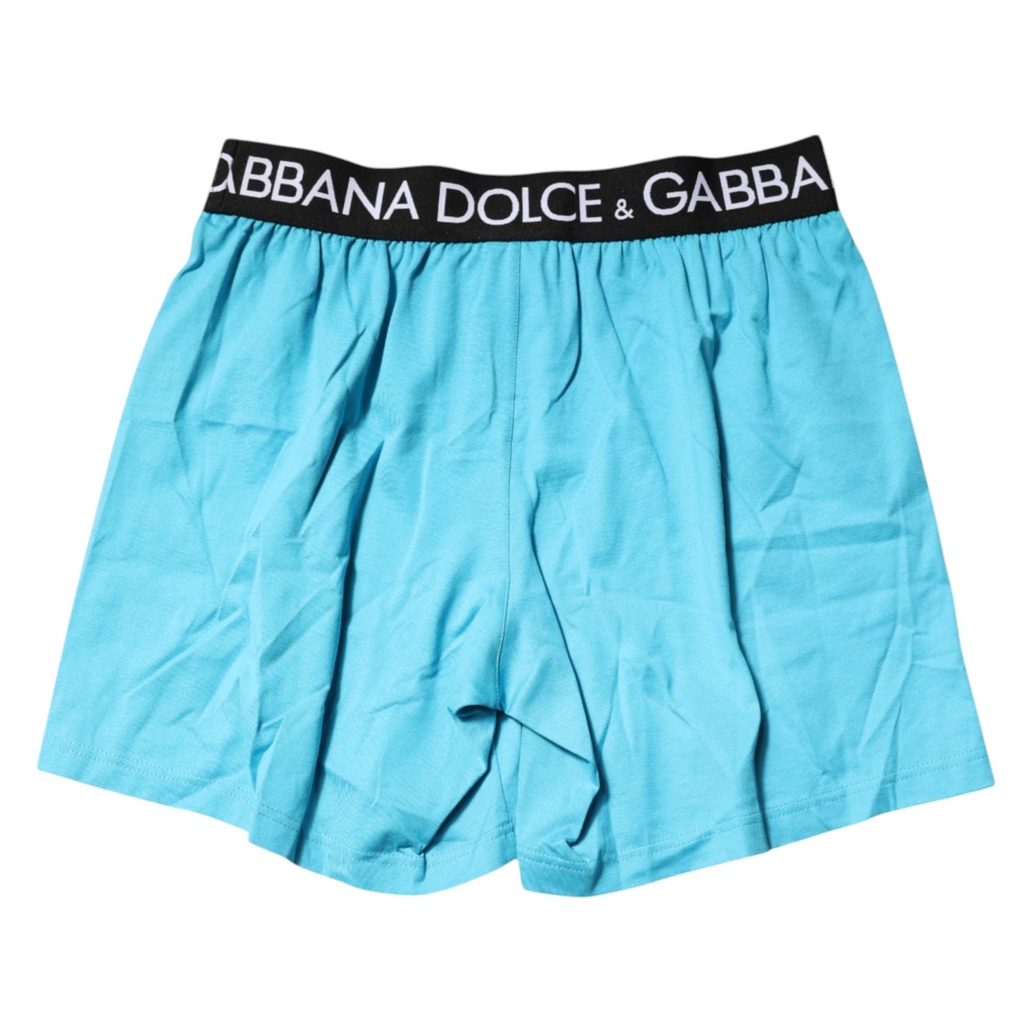 Dolce & Gabbana Blue Logo Waist Regular Boxer Shorts Underwear
