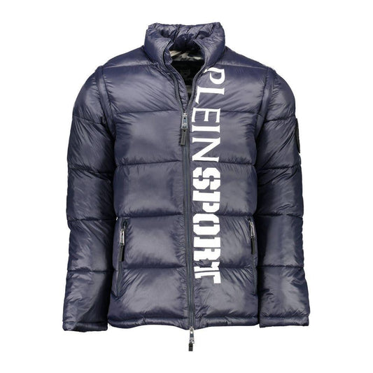 Plein Sport Blue Polyester Jacket PL-9855-IT54 | XXL