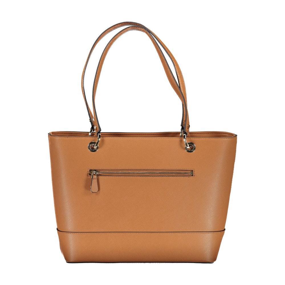 Front view with bag zipped and handles upright.