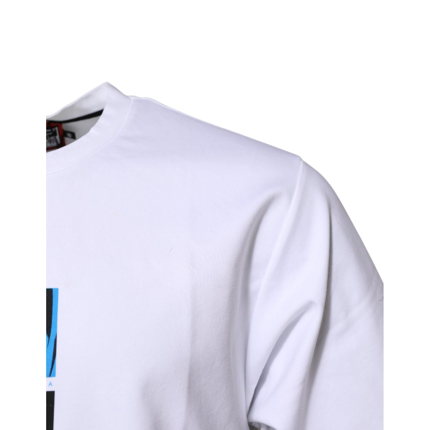 Dolce & Gabbana White Cotton Crew Neck Graphic Print T-shirt