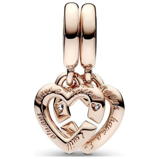 PANDORA CHARMS Mod. LINKED SISTER HEARTS Charms & Pendants