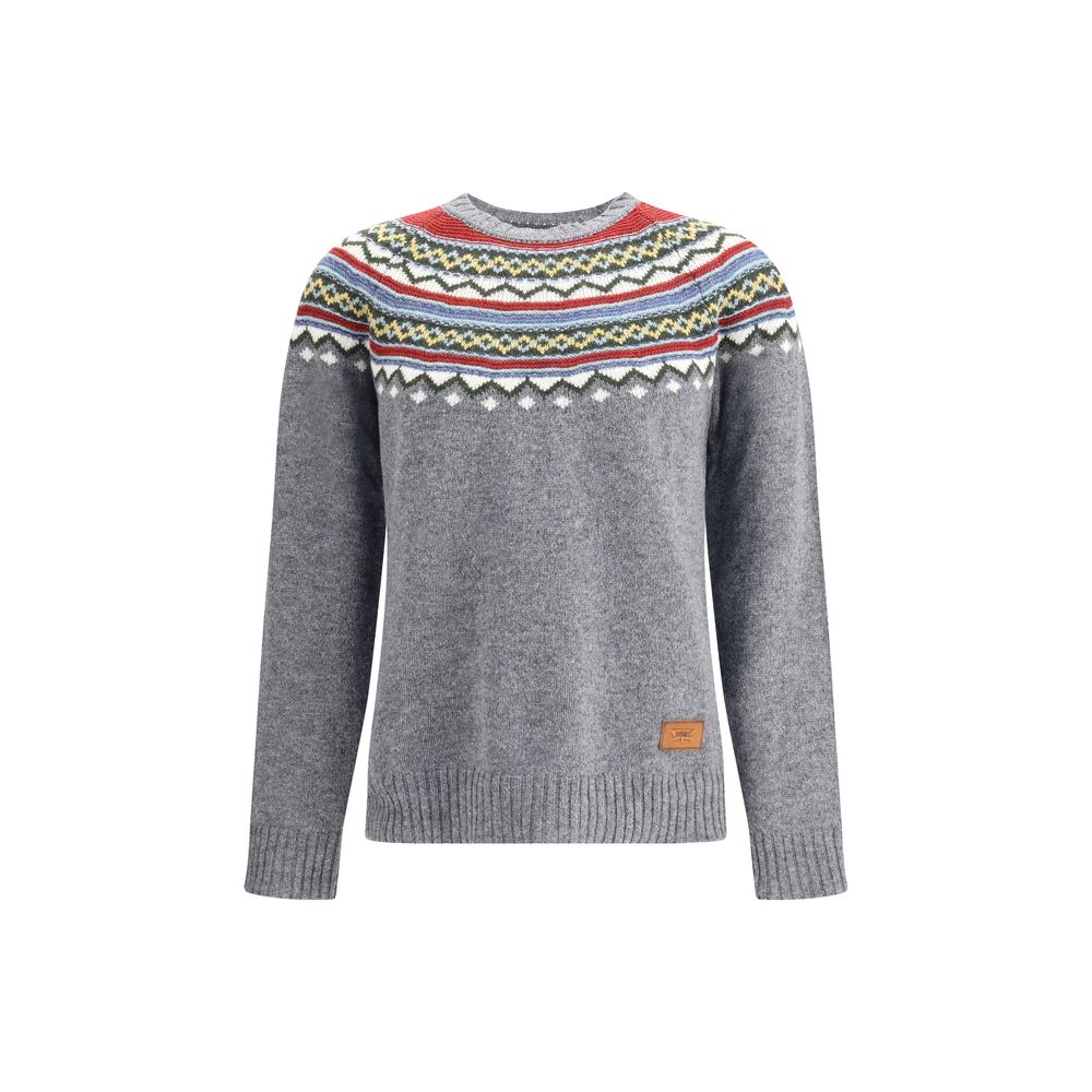 Dsquared² Gray Fleece Wool Sweatshirt