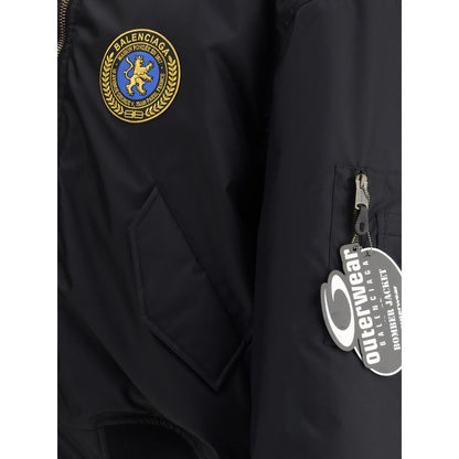 Balenciaga Black Polyamide Bomber