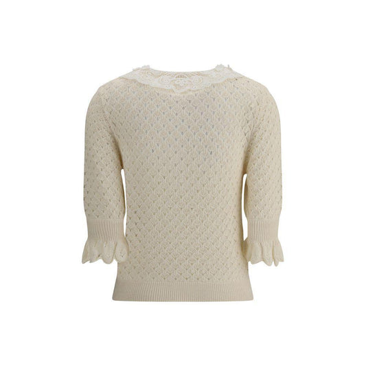 Chloé Sweater with lace collar CH-CH25AMP47590107-L