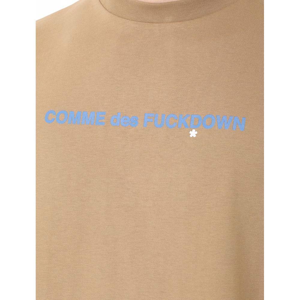 Comme Des Fuckdown Brown Cotton T-Shirt CO-15713-XXL