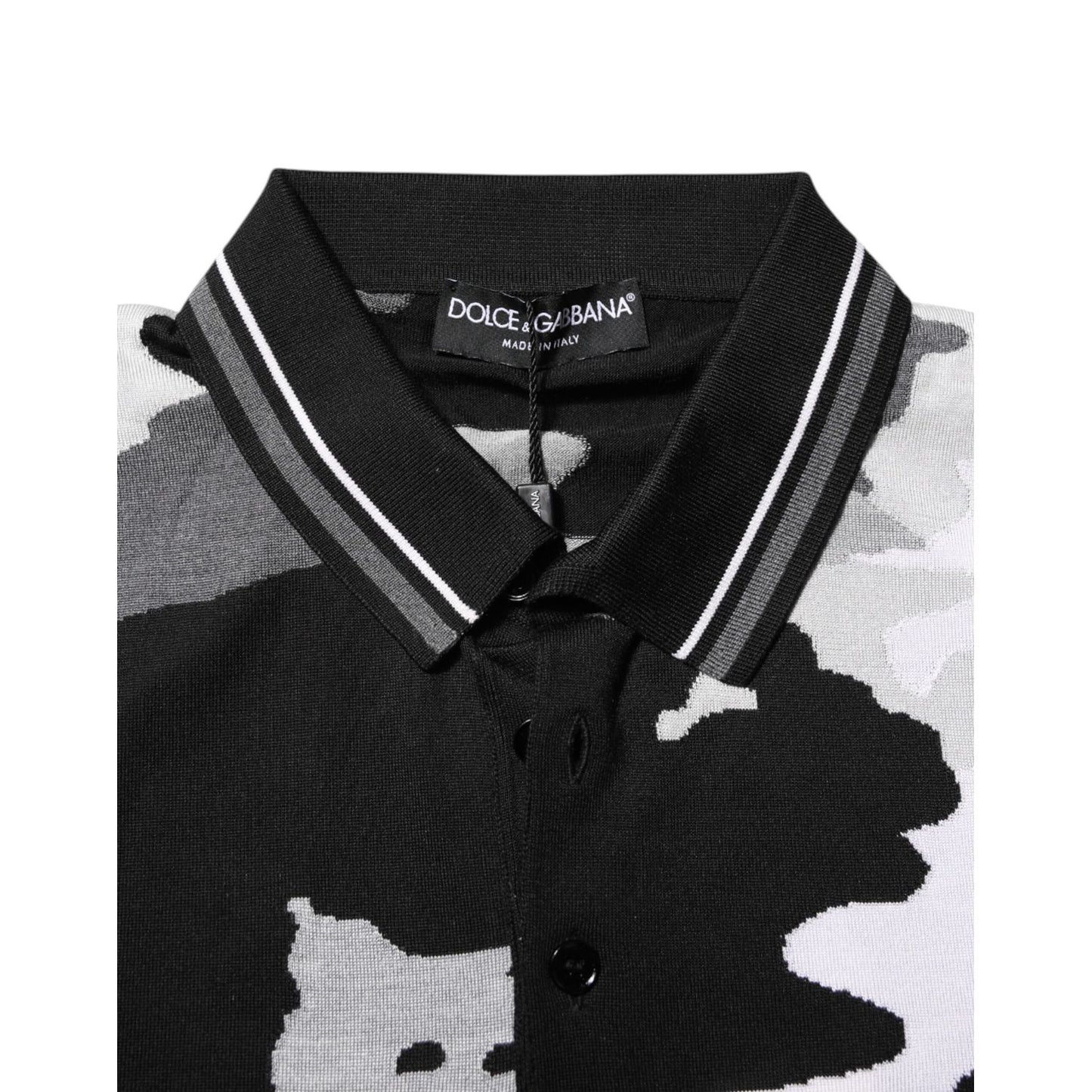 Dolce & Gabbana Multicolor Camouflage Collared Polo T-shirt