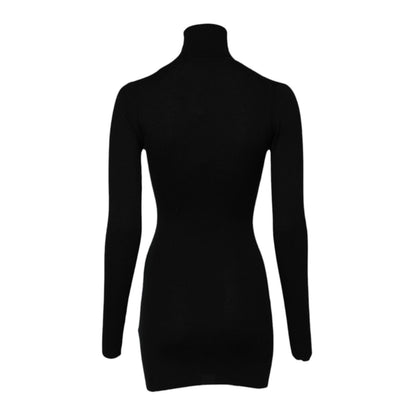 Dolce & Gabbana Black Long Sleeves Turtle Neck Mini Dress