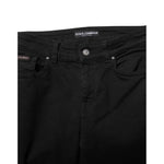 Dolce & Gabbana Black Cotton Logo Skinny Mid Waist Denim Jeans PAN74227-40