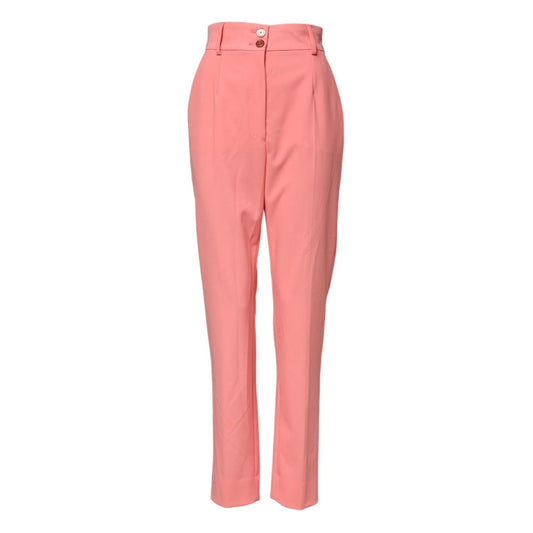 Dolce & Gabbana Pink High Waist Tapered Dress Pants PAN75522-40