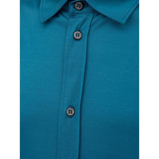 Canali Blue Cotton Shirt