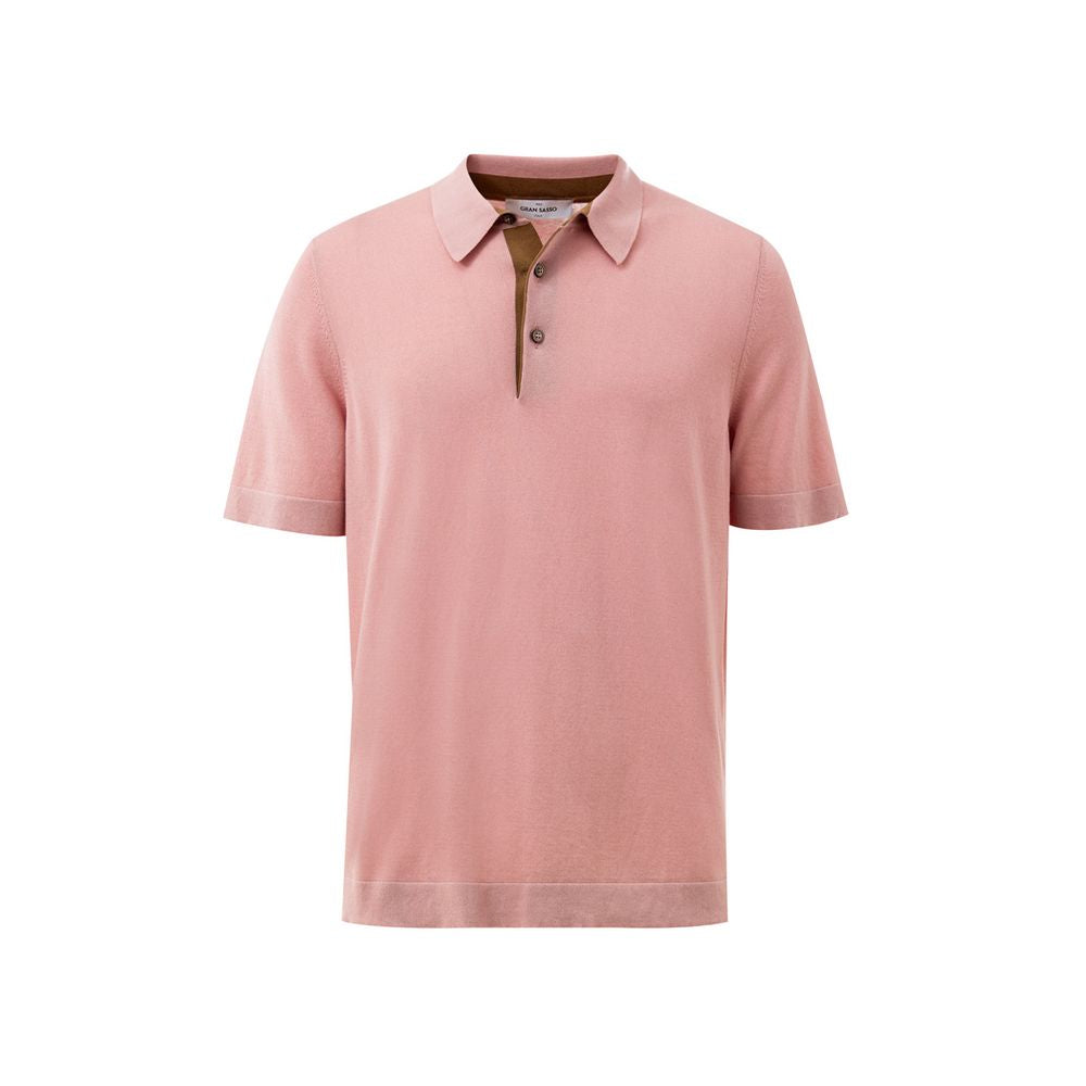 Gran Sasso Pink Cotton Polo Shirt