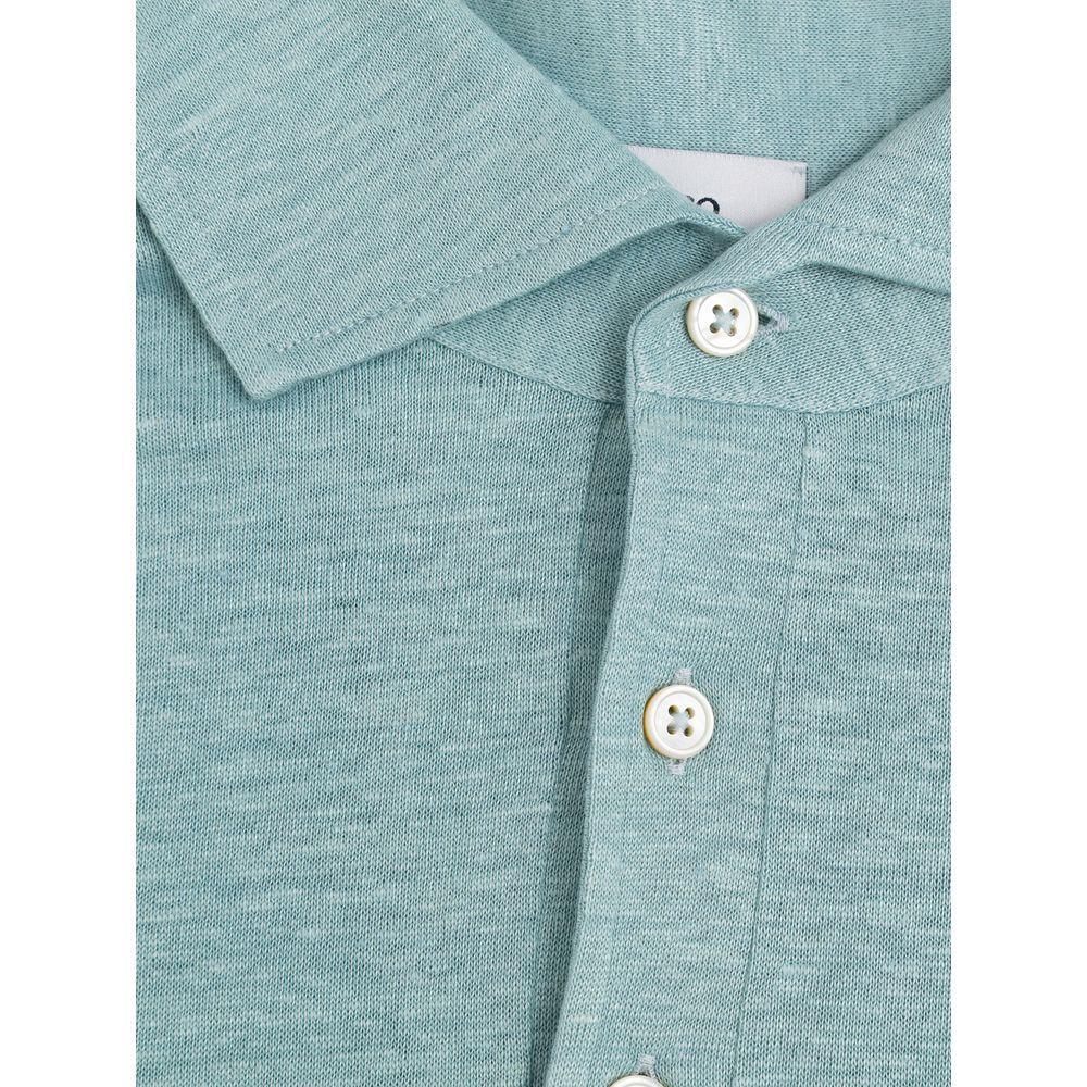 Gran Sasso Blue Linen Polo Shirt GR-950620051436-IT50 | L