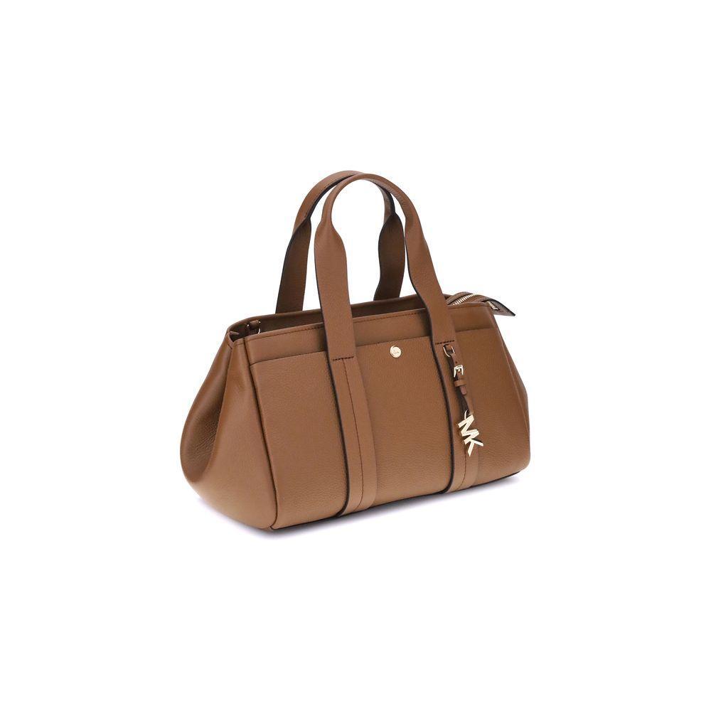 Front view with bag zipped and handles upright.