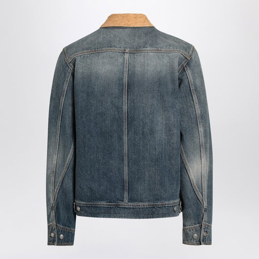 Alexander McQueen Denim jacket with suede collar 809777QTACM/Q_ALEXQ-0439_202